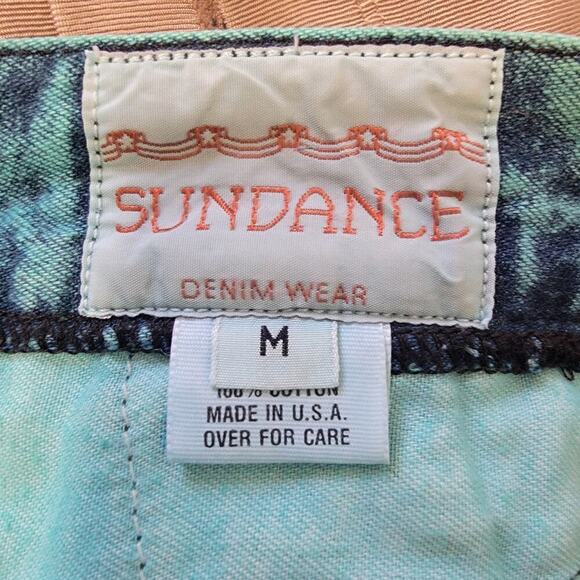 Vintage Teal Sundance 80's Acid Wash Denim Mom High Rise Pants Jeans Women's M - Picture 10 of 12